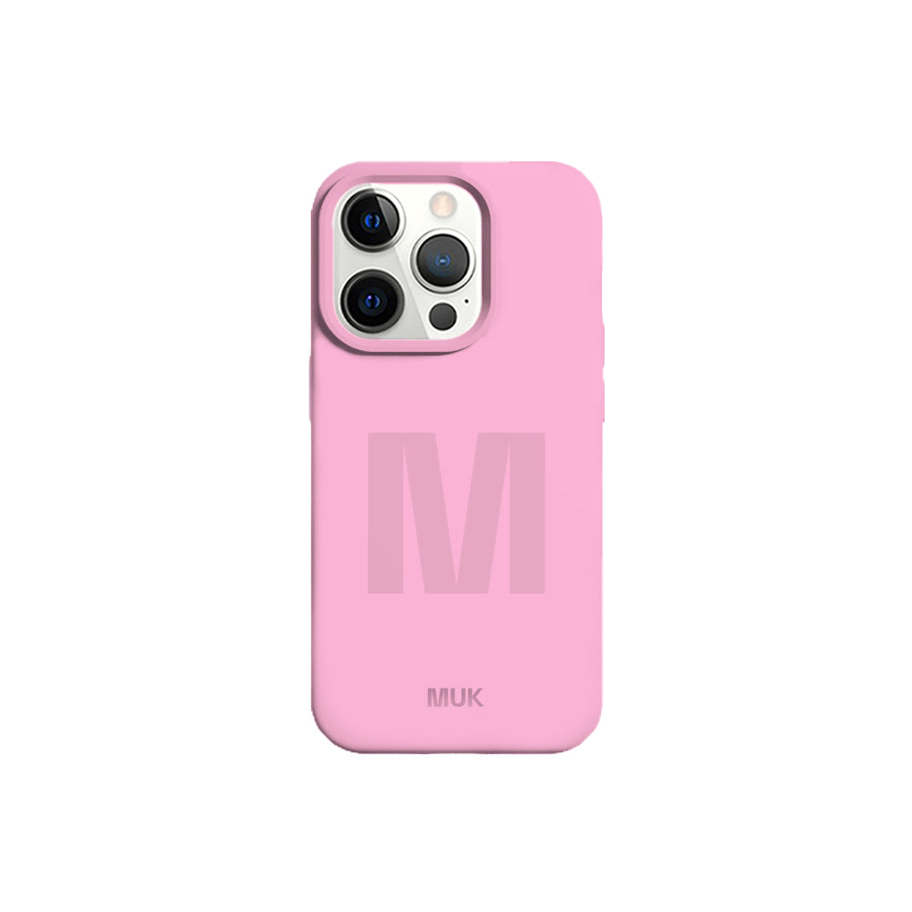Muk Initial  Phone Case - Pink Personalized