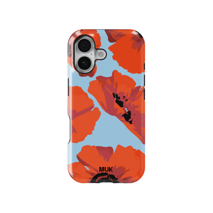 Tough Magsafe phone case - Poppies Blue