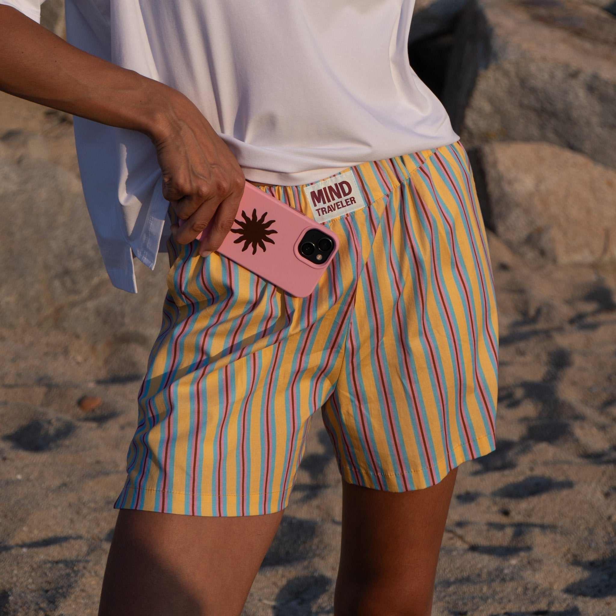 Pantalón short rayas