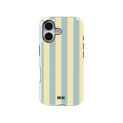 Tough Magsafe Phone Case - Stripes Blue Yellow